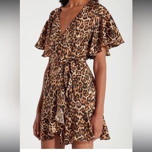 BB Dakota - Wild Card Brown Multi Mini Dress